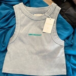 Abrand recycled cotton Heather ribbed singlet ashgrey rare Abrand 2011 gel logo